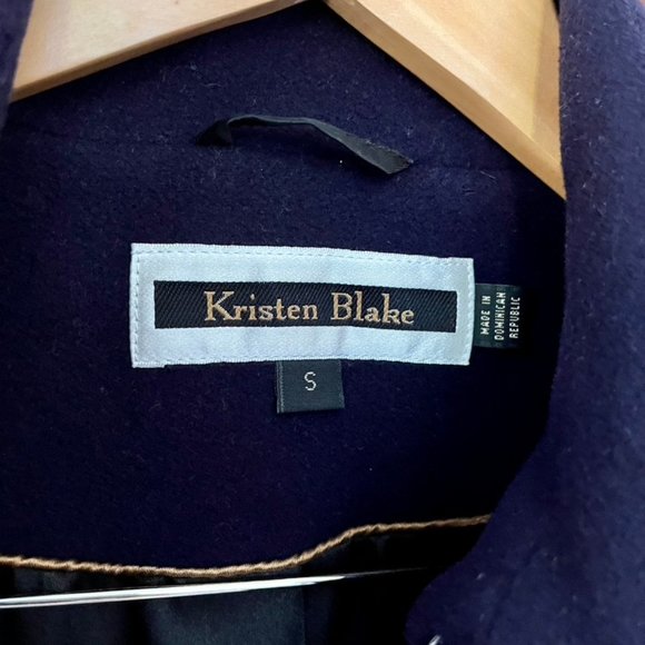 Eggplant Kristen Blake Classic Cashmere Wool Coat, Small - Picture 4 of 6